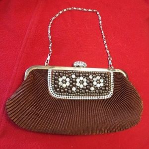 J Francis Rhinestone/Beaded Clutch NWOT